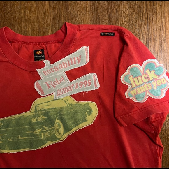 Vintage Energie “Rockabilly Rebel”  Detriot 1995 Red        T-shirt. - Picture 2 of 2